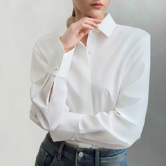 Camisa Capucine – Camisa social feminina com punho de alfaiataria