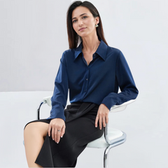 Camisa Social Amélie – Elegância Minimalista em Movimento