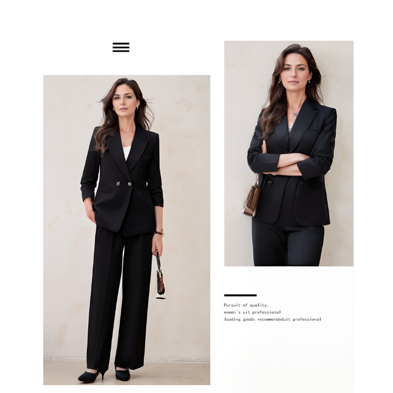 Conjunto Ravello – Alfaiataria feminina elegante com blazer e calça de cintura alta