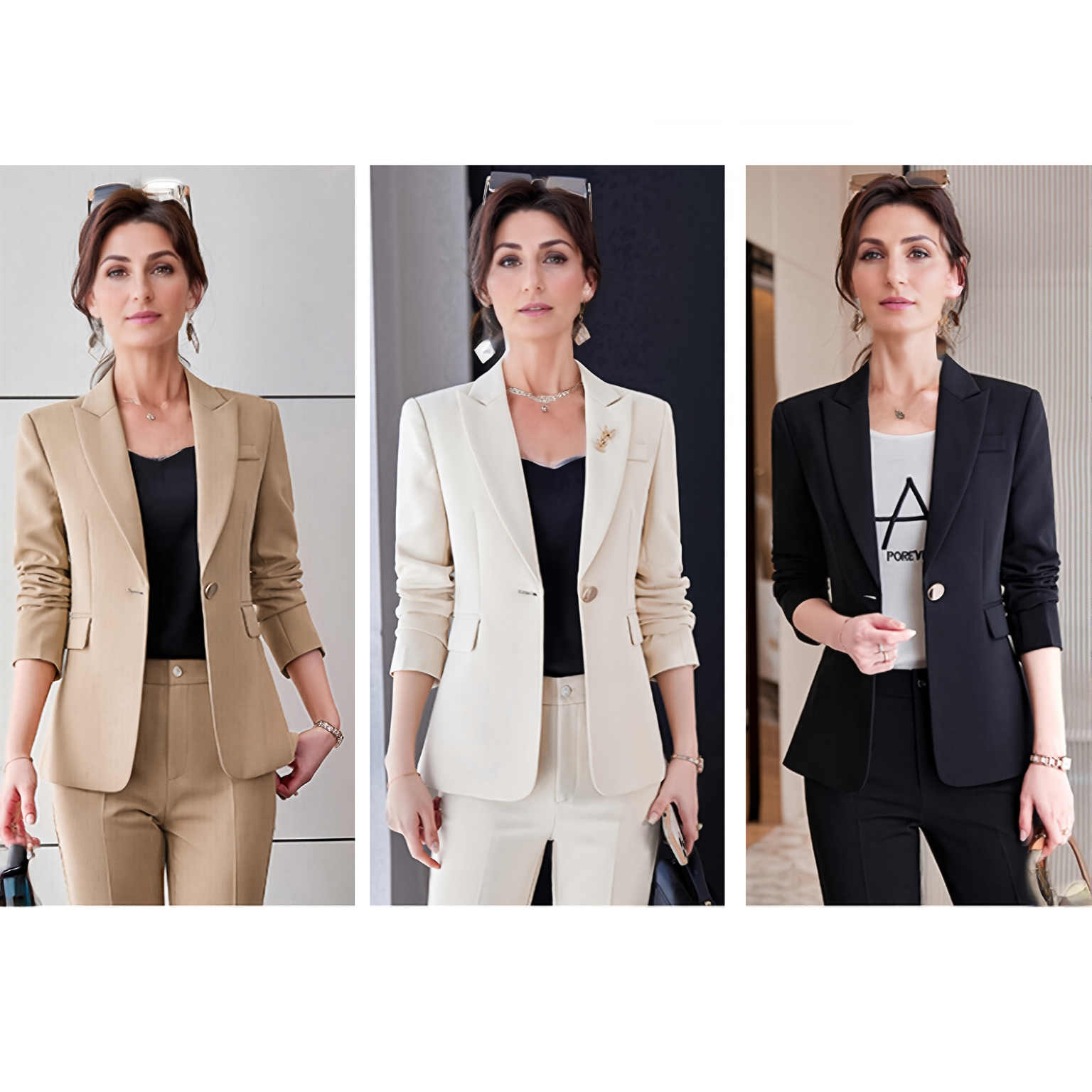 Conjunto Salina – Leveza em Traço Contemporâneo | Conjunto executivo feminino com blazer slim