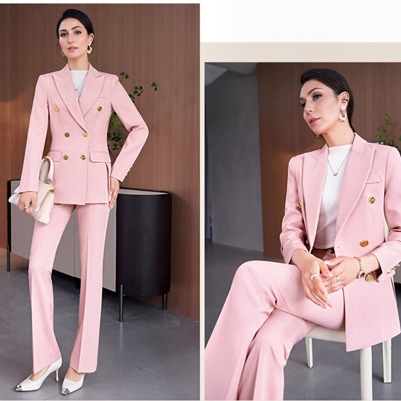 Blazer Henley – Blazer Feminino Alfaiataria com Botões Dourados 11

