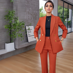 Blazer Henley – Blazer Feminino Alfaiataria com Botões Dourados
