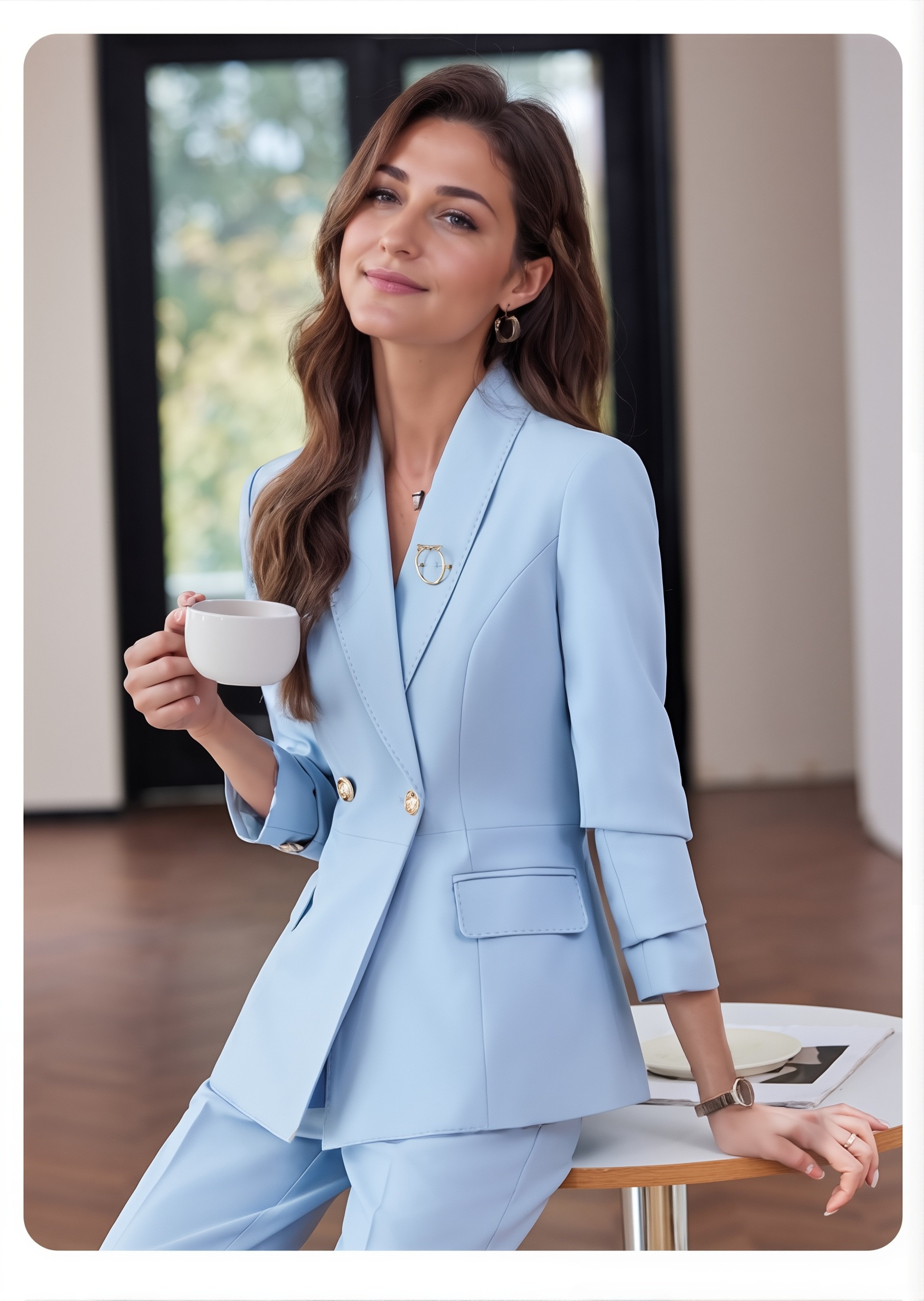 Blazer Mayfair – Blazer feminino de alfaiataria com botões dourados