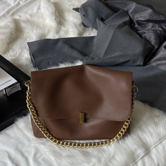Bolsa Mirabella – Bolsa de couro feminina tiracolo com corrente