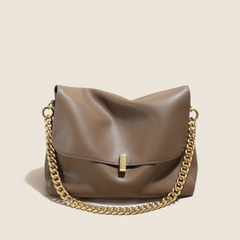 Bolsa Mirabella – Bolsa de couro feminina tiracolo com corrente