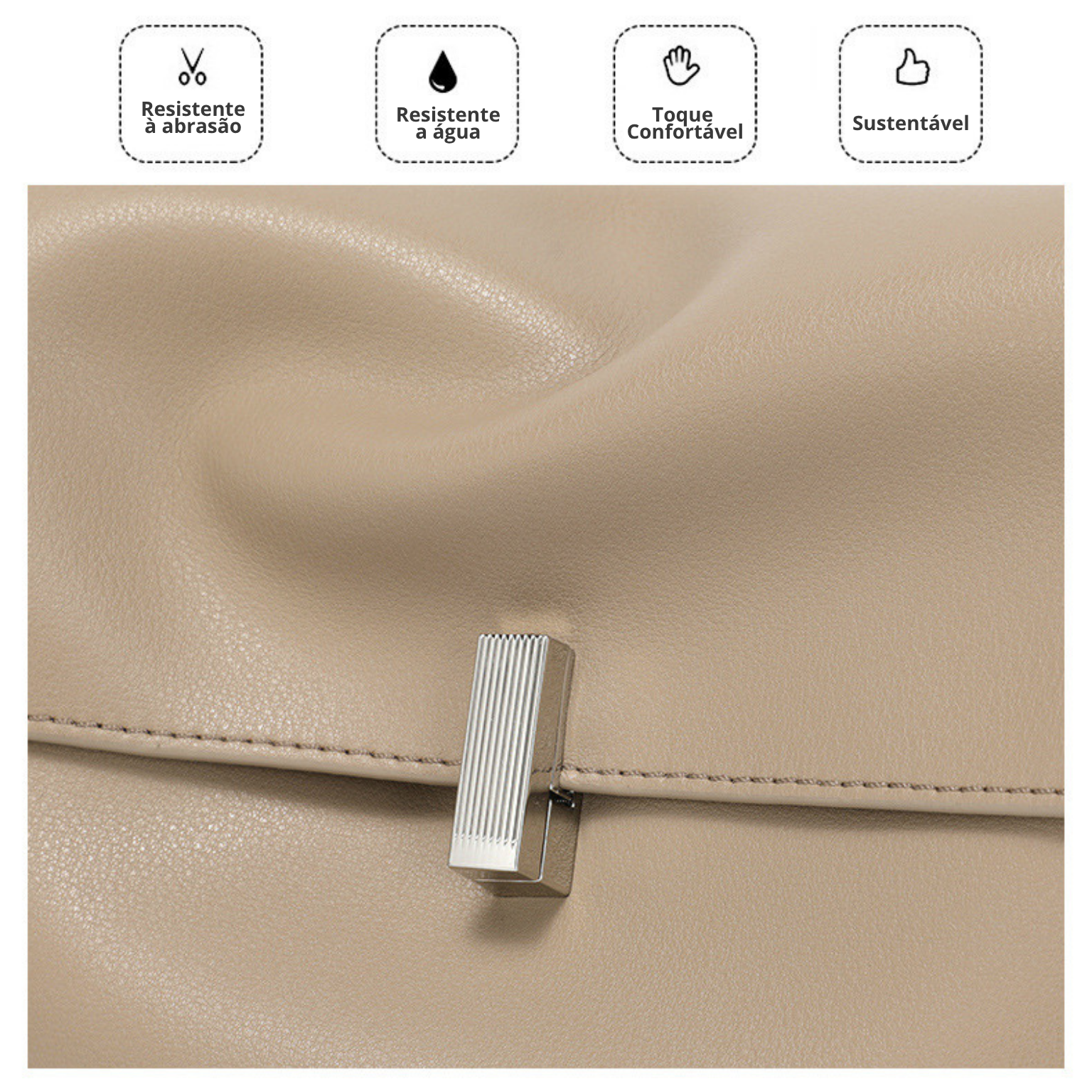 Bolsa Mirabella – Bolsa de couro feminina tiracolo com corrente