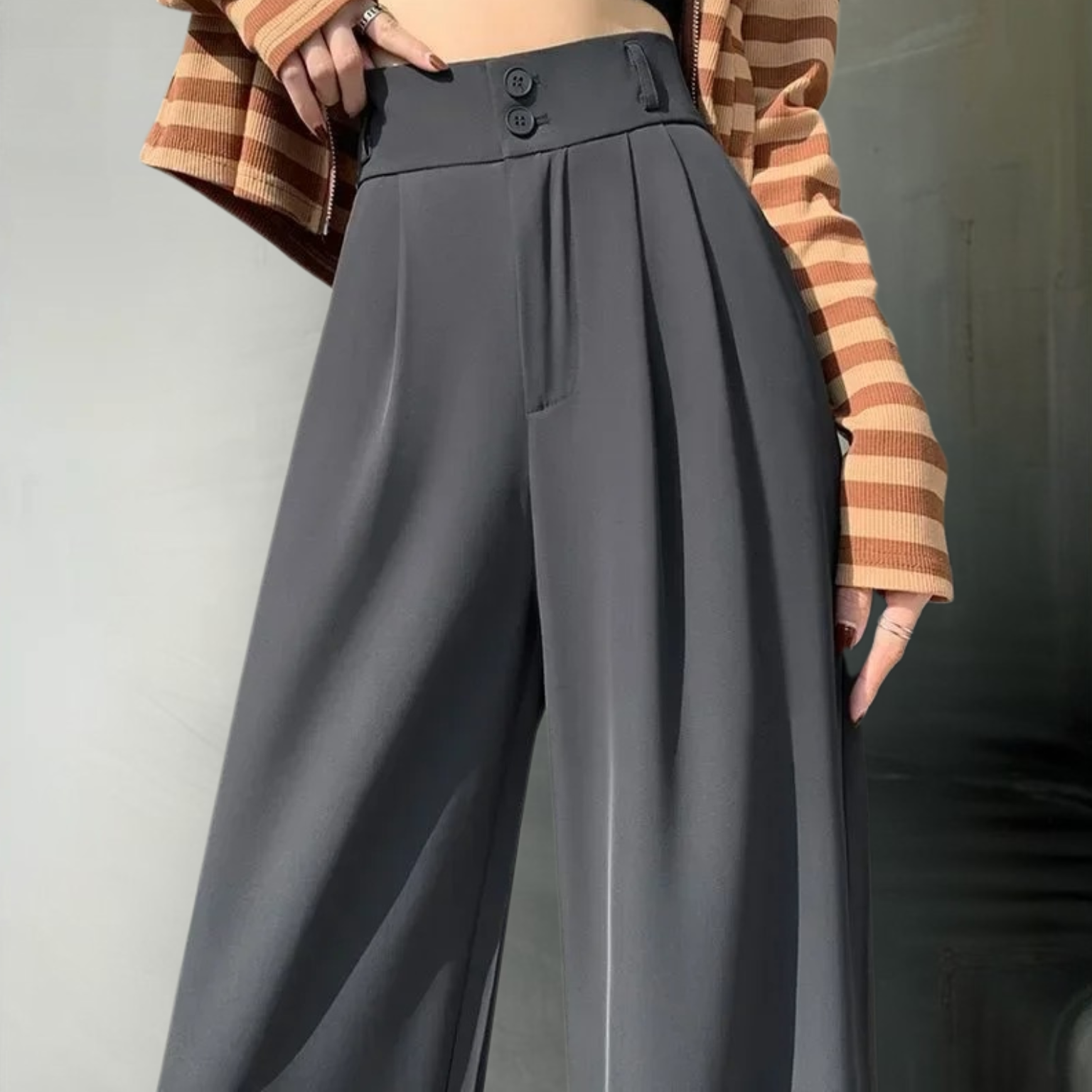 Calça Aria – Calça social feminina ampla de alfaiataria