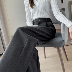 Calça Bella – Calça social feminina de inverno com lã e cintura alta