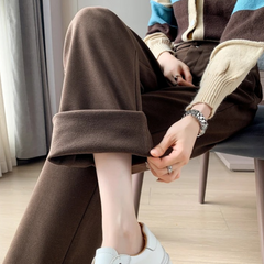 Calça Bella – Calça social feminina de inverno com lã e cintura alta